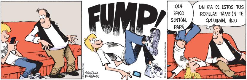 Fictional character OCR: FUMP QUÉ ÉPICO SENTÓNPAPÁ UN DÍA DE ESTOS TUS RODILLAS TAMBI?N TE CRUJIRÁNHIJO 7/3 FUMP QUÉ ÉPICO SENTÓNPAPÁ UN DÍA DE ESTOS TUS RODILLAS TAMBI?N TE CRUJIRÁNHIJO 7/3
