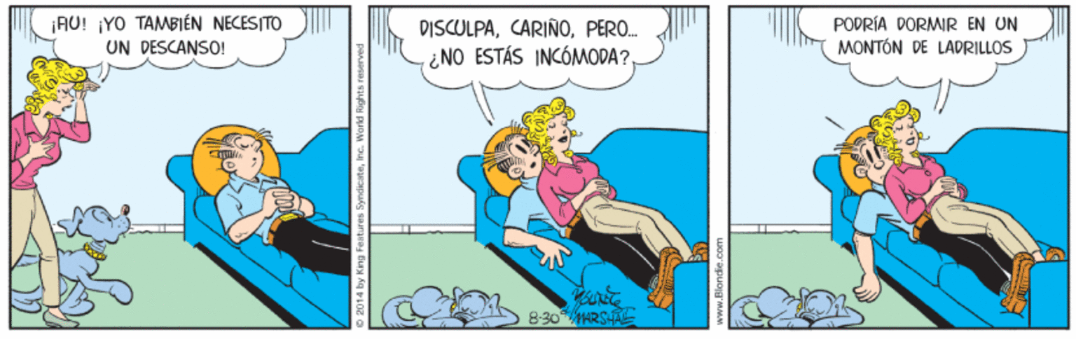Fiction OCR: ¡AU! YO TAMBIÉN NECESITO UN DESCANSO! DISCULPAPERO. ¿NO ESTÁS INCÓMODA?. PODRÍA DORMIR EN UN MONTÓN DE LADRILLOS 8:30ARSAL ¡AU! YO TAMBIÉN NECESITO UN DESCANSO! DISCULPAPERO. ¿NO ESTÁS INCÓMODA?. PODRÍA DORMIR EN UN MONTÓN DE LADRILLOS 8:30ARSAL