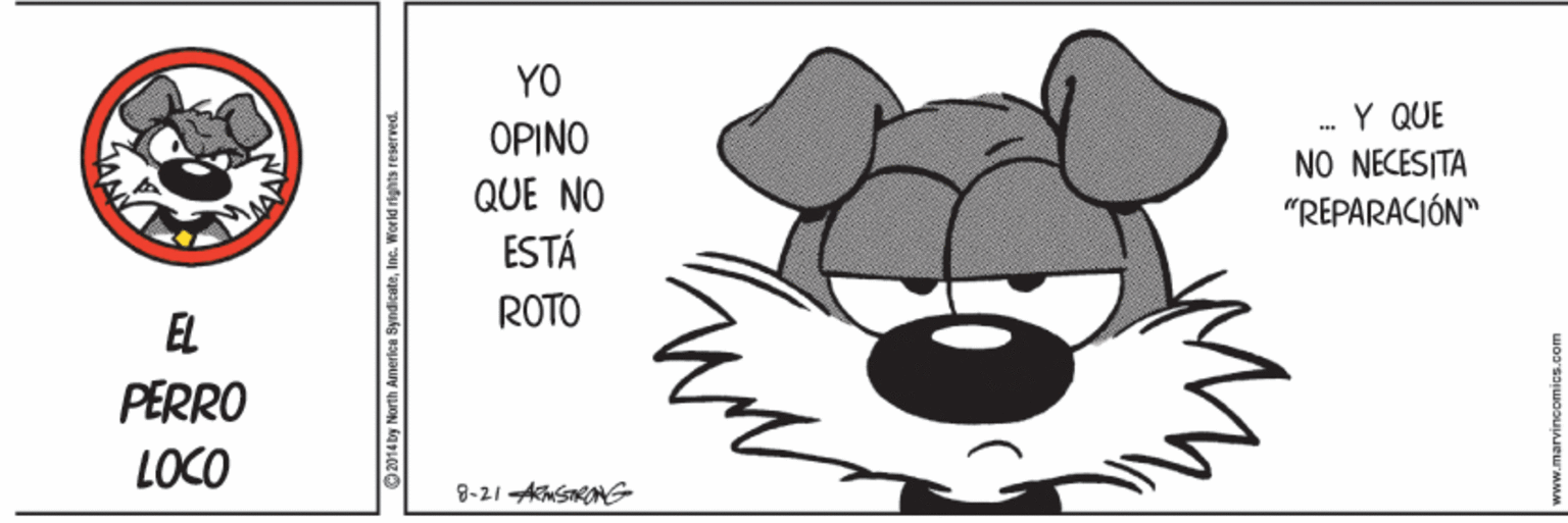 Working animal OCR: YO OPINO QUE NO ESTÁ Y QUE NO NECESITA "REPARACIÓN" ROTO EL PERRO LOCO YO OPINO QUE NO ESTÁ Y QUE NO NECESITA "REPARACIÓN" ROTO EL PERRO LOCO