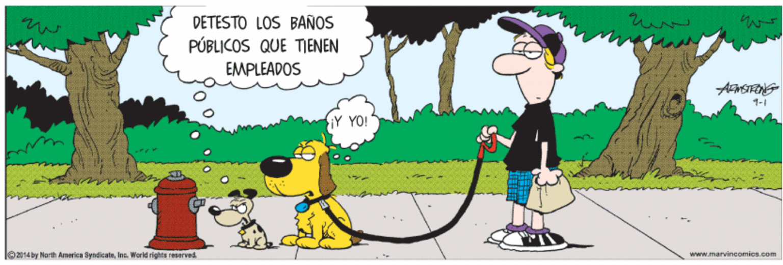 Happy OCR: DETESTO LOS BAÑOS PÚBLICOS QUE TIENEN EMPLEADOS 1-1 iY YO! 02014 by Narth America SyndicateIne. World rights reserved. www.marvincomics.com DETESTO LOS BAÑOS PÚBLICOS QUE TIENEN EMPLEADOS 1-1 iY YO! 02014 by Narth America SyndicateIne. World rights reserved. www.marvincomics.com