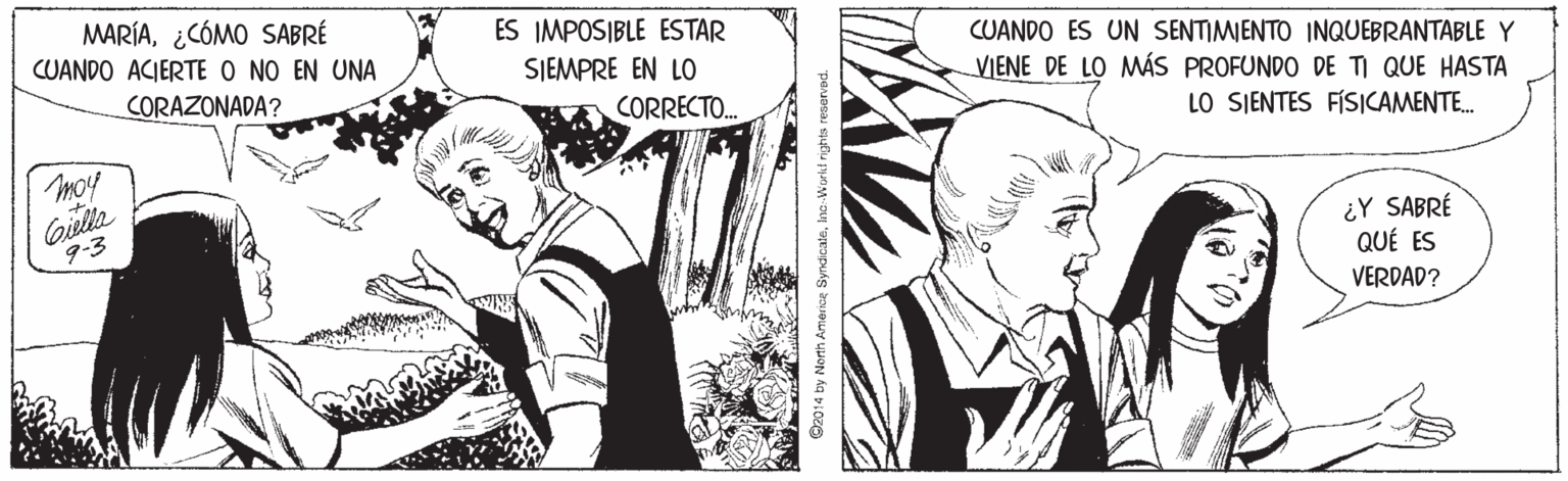 Line OCR: MARÍA¿CÓMO SABRÉ CUANDO ACIERTE O NO EN UNA ES IMPOSIBLE ESTAR SIEMPRE EN LO CUANDO ES UN SENTIMIENTO INQUEBRANTABLE Y CORAZONADA? VIENE DE LO MÁS PROFUNDO DE TI QUE HASTA CORRECTO.. LO SJENTES FÍSICAMENTE. moy Gulla 9-3 ¿Y SABRÉ QUÉ ES VERDAD? MARÍA¿CÓMO SABRÉ CUANDO ACIERTE O NO EN UNA ES IMPOSIBLE ESTAR SIEMPRE EN LO CUANDO ES UN SENTIMIENTO INQUEBRANTABLE Y CORAZONADA? VIENE DE LO MÁS PROFUNDO DE TI QUE HASTA CORRECTO.. LO SJENTES FÍSICAMENTE. moy Gulla 9-3 ¿Y SABRÉ QUÉ ES VERDAD?