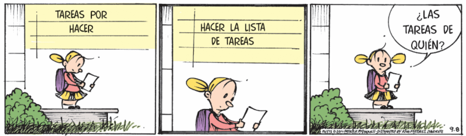 Illustration OCR: ¿LAS TAREAS DE TAREAS POR HACER LA LISTA DE TAREAS HACER QUIÉN? 9.8 ¿LAS TAREAS DE TAREAS POR HACER LA LISTA DE TAREAS HACER QUIÉN? 9.8