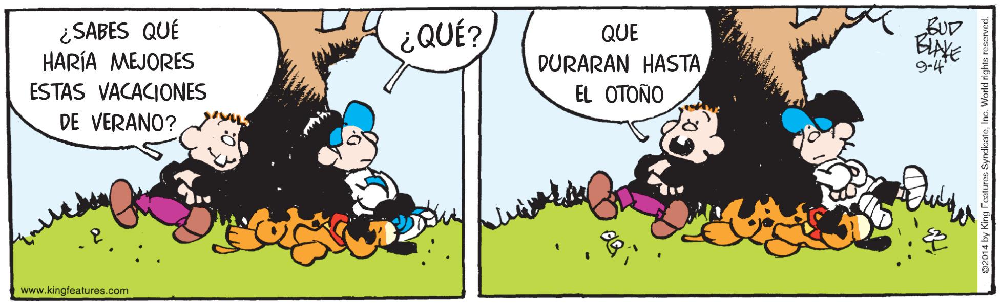 Rectangle OCR: ¿ SABES QUÉ HARÍA MEJORES ¿QUÉ? QUE EINE 9-4 DURARAN HASTA EL OTOÑO ESTAS VACACIONES DE VERANO? www.kingfeatures.com ¿ SABES QUÉ HARÍA MEJORES ¿QUÉ? QUE EINE 9-4 DURARAN HASTA EL OTOÑO ESTAS VACACIONES DE VERANO? www.kingfeatures.com