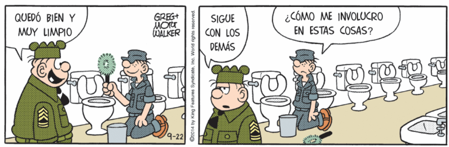 Parallel OCR: QUEDÓ BIEN Y GREG+ MORT WALKER ¿CÓMO ME INVOLUCRO EN ESTAS COSAS? SIGUE CON LOS DEMÁS MUY LIMPIO D2014 by King Features SyndicateIne. World rights reserved. QUEDÓ BIEN Y GREG+ MORT WALKER ¿CÓMO ME INVOLUCRO EN ESTAS COSAS? SIGUE CON LOS DEMÁS MUY LIMPIO D2014 by King Features SyndicateIne. World rights reserved.
