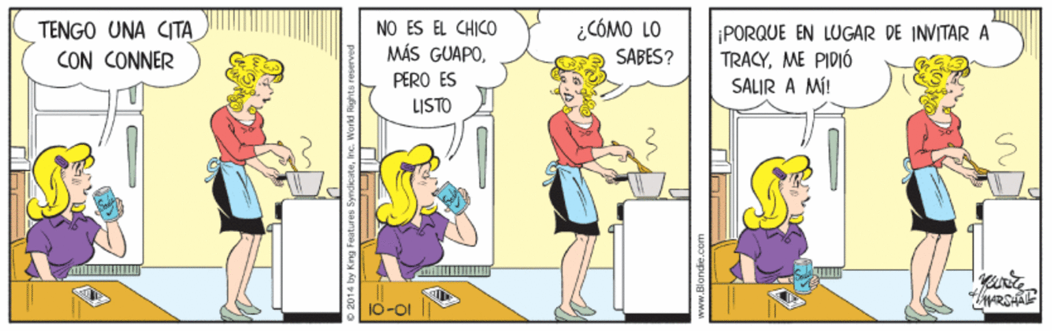 Fictional character OCR: ¿CÓMO LO TENGO UNA CITA CON CONNER NO ES EL CHICO MÁS GUAPO¡PORQUE EN LUGAR DE INVITAR A TRACYME PIDIÓ SALIR A MÍ! SABES? PERO ES LISTO ¿CÓMO LO TENGO UNA CITA CON CONNER NO ES EL CHICO MÁS GUAPO¡PORQUE EN LUGAR DE INVITAR A TRACYME PIDIÓ SALIR A MÍ! SABES? PERO ES LISTO