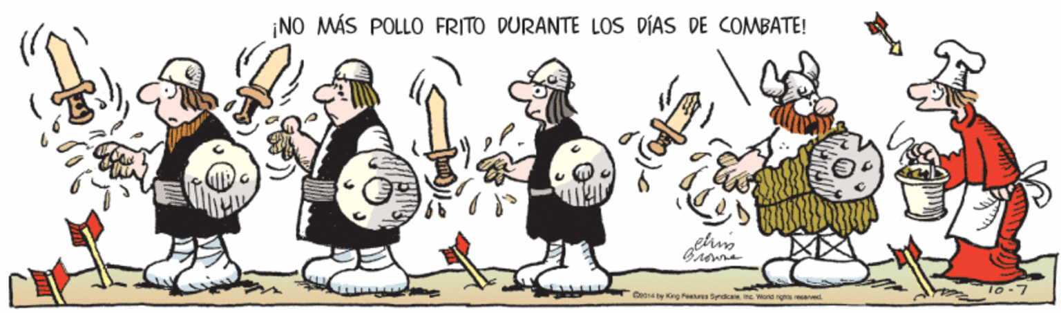 Event OCR: ¡NO MÁS POLLO FRITO DURANTE LOS DÍAS DE COMBATE! Wond rg reeve ¡NO MÁS POLLO FRITO DURANTE LOS DÍAS DE COMBATE! Wond rg reeve