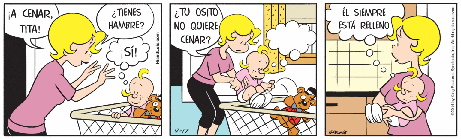 Line OCR: ¿TIENES HAMBRE? ¿TU OSITO NO QUIERE/ CENAR? ÉL SJEMPRE ESTÁ RELLENO ¡A CENARTITA! 9-17 BRouE ¿TIENES HAMBRE? ¿TU OSITO NO QUIERE/ CENAR? ÉL SJEMPRE ESTÁ RELLENO ¡A CENARTITA! 9-17 BRouE