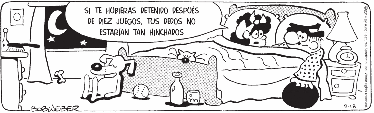 Interaction OCR: SI TE HUBIERAS DETENIDO DESPUÉS DE DIEZ JUEGOSTUS DEDOS NO ESTARÍAN TAN HINCHADOS 9-18 BOBWEBER Syndicate. inc. World ng SI TE HUBIERAS DETENIDO DESPUÉS DE DIEZ JUEGOSTUS DEDOS NO ESTARÍAN TAN HINCHADOS 9-18 BOBWEBER Syndicate. inc. World ng