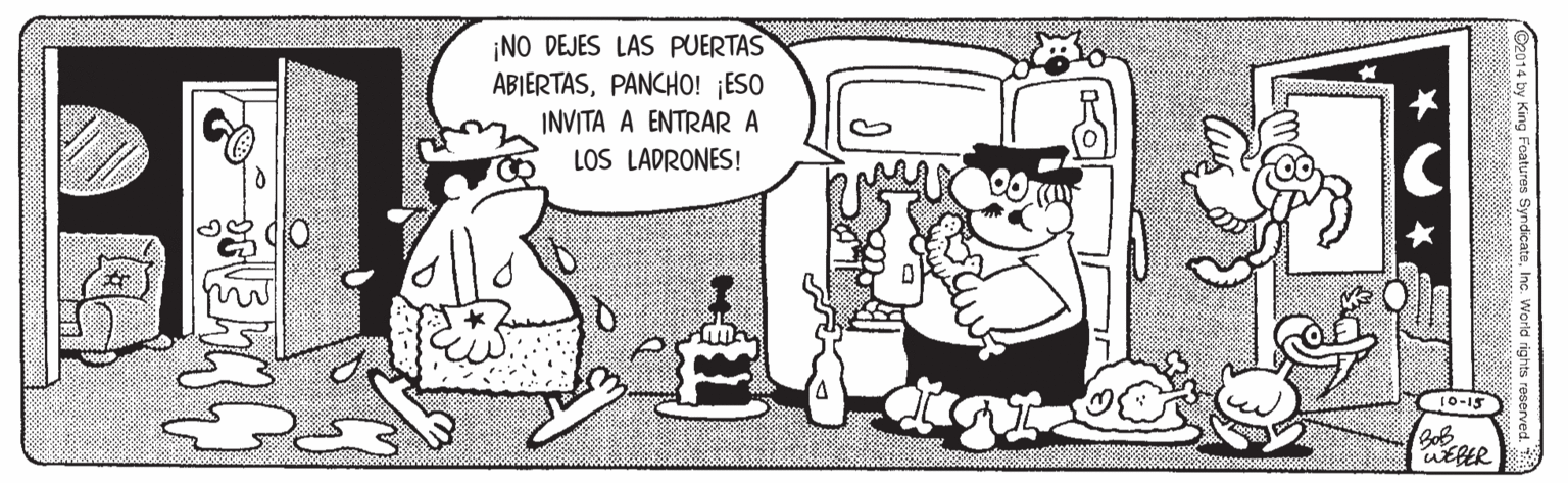Gesture OCR: ¡NO DEJES LAS PUERTAS ABIERTASPANCHO! ¡ESO INVITA A ENTRAR A LOS LADRONES! 10-15 Bob nc. World rights reserved. ¡NO DEJES LAS PUERTAS ABIERTASPANCHO! ¡ESO INVITA A ENTRAR A LOS LADRONES! 10-15 Bob nc. World rights reserved.