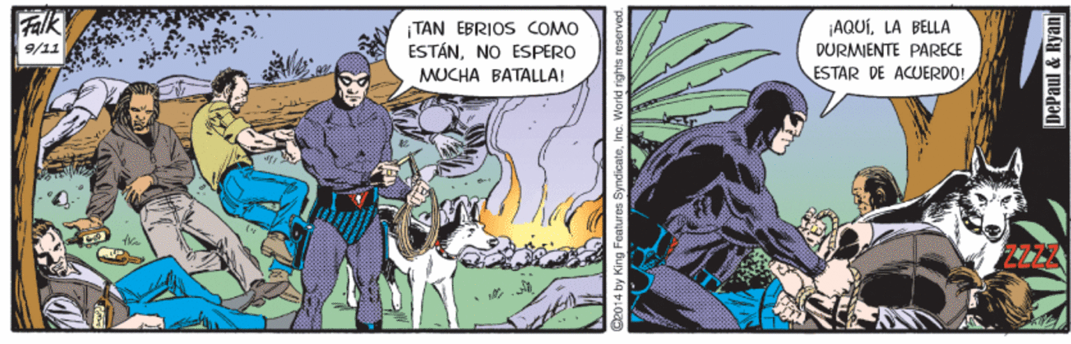 Fictional character OCR: Falk ¡TAN EBRIOS COMO ESTÁNNO ESPERO ¡AQUÍLA BELLA 9/11 DURMIENTE PARECE MUCHA BATALLA! ESTAR DE ACUERDO! DePaul &Ryan Falk ¡TAN EBRIOS COMO ESTÁNNO ESPERO ¡AQUÍLA BELLA 9/11 DURMIENTE PARECE MUCHA BATALLA! ESTAR DE ACUERDO! DePaul &Ryan