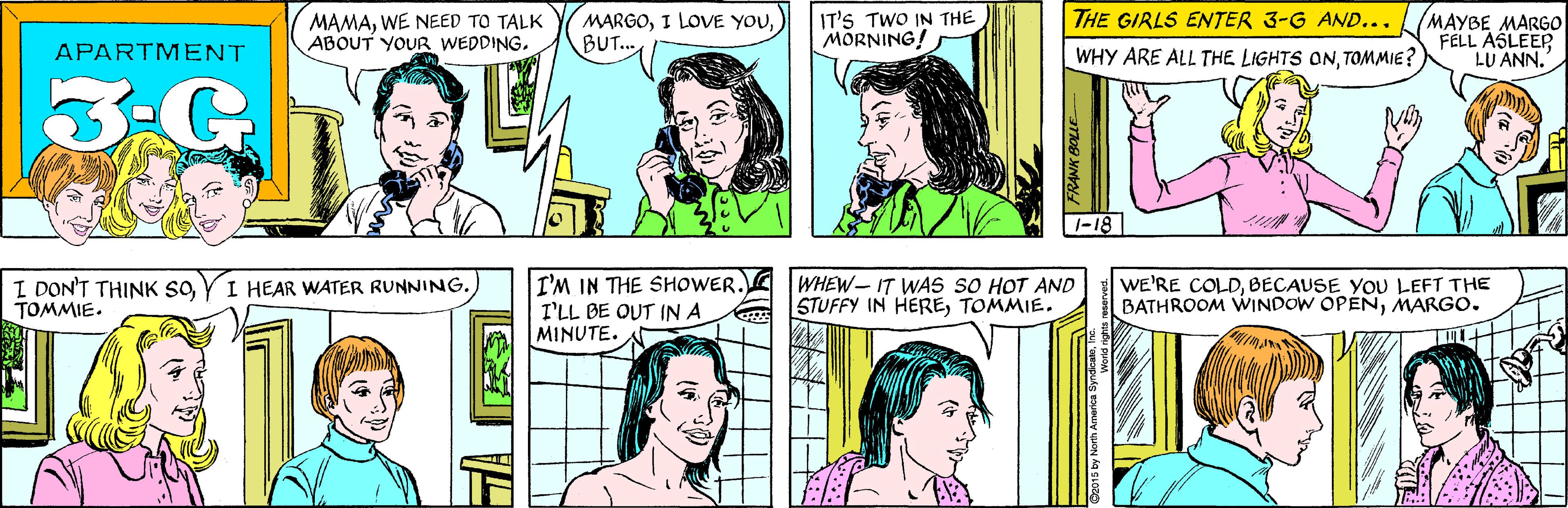 Sharing OCR: MAMAWE NEED TO TALK ABOUT YOUR WEDDING. MARGOBUT... IT'S TWO IN THE MORNING! APARTMENT 3.G I DON'T THINK SOTOMMIE. THE GIRLS ENTER 3-G AND... MAYBE MARGO FELL ASLEER LU ANN. I HEAR WATER RUNNING. WHY ARE ALL THE LIGHTS ONTOMMIE? I'M IN THE SHOWER. I'LL BE OUT IN A MINUTE. WHEW- IT WAS SO HOT AND STUFFY IN HERETOMMIE. WE'RE COLDBECAUSE YOU LEFT THE BATHROOM WINDOW OPENMARGO. MAMAWE NEED TO TALK ABOUT YOUR WEDDING. MARGOI LOVE YOUBUT... IT'S TWO IN THE MORNING! APARTMENT 3.G I DON'T THINK SOTOMMIE. THE GIRLS ENTER 3-G AND... MAYBE MARGO FELL ASLEER LU ANN. I HEAR WATER RUNNING. WHY ARE ALL THE LIGHTS ONTOMMIE? I'M IN THE SHOWER. I'LL BE OUT IN A MINUTE. WHEW- IT WAS SO HOT AND STUFFY IN HERETOMMIE. WE'RE COLDBECAUSE YOU LEFT THE BATHROOM WINDOW OPEN