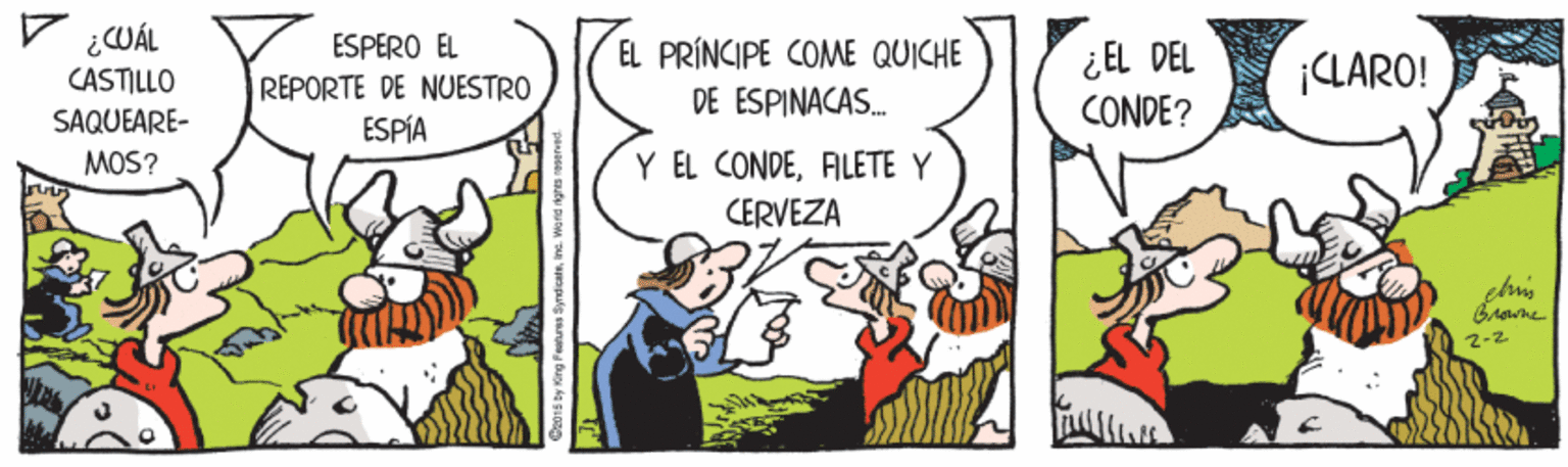 Event OCR: ¿CUÁL CASTILLO ESPERO EL REPORTE DE NUESTRO ESPÍA EL PRÍNCIPE COME QUICHE ¿ EL DEL CONDE? LARO! DE ESPINACAS. SAQUEARE- MOS? Y EL CONDEALETE Y CERVEZA 2-2 ¿CUÁL CASTILLO ESPERO EL REPORTE DE NUESTRO ESPÍA EL PRÍNCIPE COME QUICHE ¿ EL DEL CONDE? LARO! DE ESPINACAS. SAQUEARE- MOS? Y EL CONDEALETE Y CERVEZA 2-2