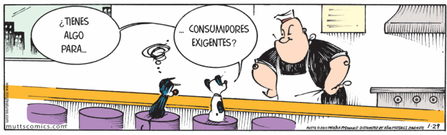 Interaction OCR: ¿ TIENES CONSUMIDORES EXIGENTES? ALGO PARA. muttscomics.com ¿ TIENES CONSUMIDORES EXIGENTES? ALGO PARA. muttscomics.com