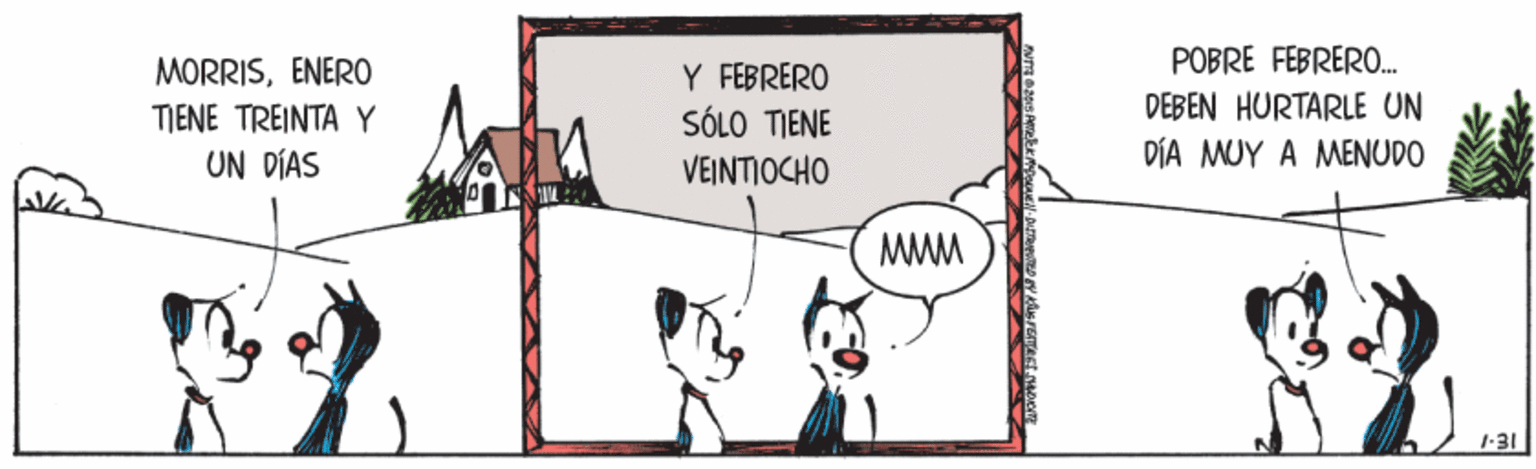 Picture frame OCR: MORRISENER0 POBRE FEBRERO. Y FEBRERO SÓLO TIENE TIENE TREINTA Y DEBEN HURTARLE UN UN DÍAS VEINTIOCHO DÍA MUY A MENUDO MMM J-31 MORRISENER0 POBRE FEBRERO. Y FEBRERO SÓLO TIENE TIENE TREINTA Y DEBEN HURTARLE UN UN DÍAS VEINTIOCHO DÍA MUY A MENUDO MMM J-31