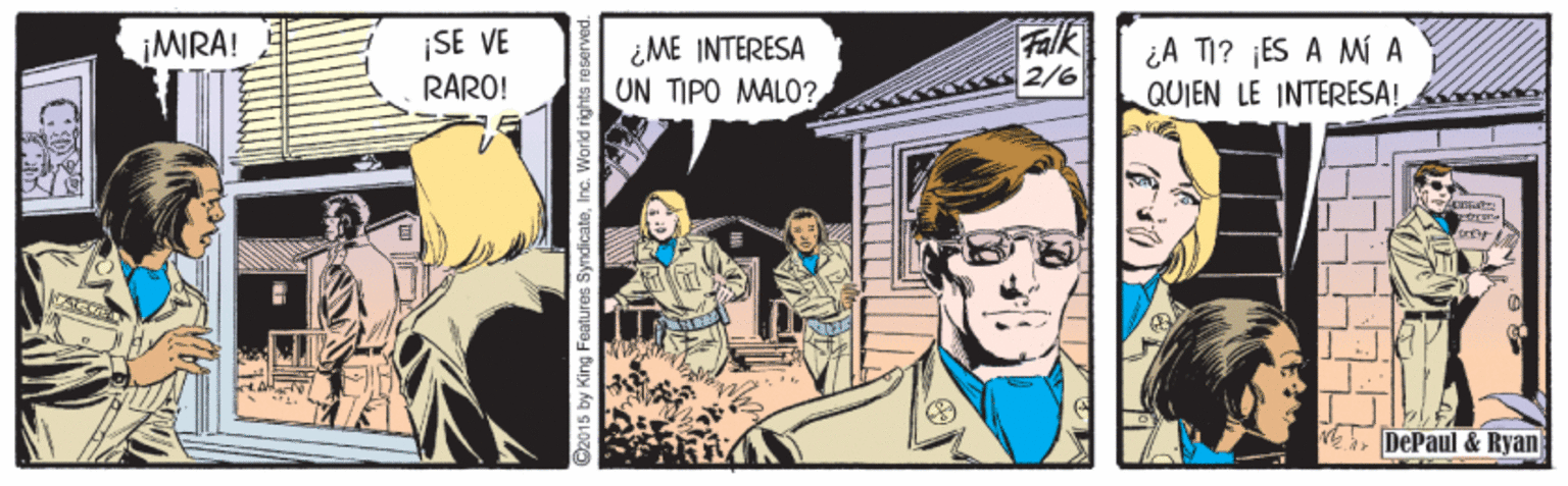 Fiction OCR: ¡MRA! |SE VE ¿ME INTERESA UN TIPO MALO? Falk 2/6 ¿A TI? ¡ES A MI A QUIEN LE INTERESA! RARO! DePaul & Ryan Du "arEDpuAS saunjee Bury Kg sL ¡MRA! |SE VE ¿ME INTERESA UN TIPO MALO? Falk 2/6 ¿A TI? ¡ES A MI A QUIEN LE INTERESA! RARO! DePaul & Ryan Du "arEDpuAS saunjee Bury Kg sL