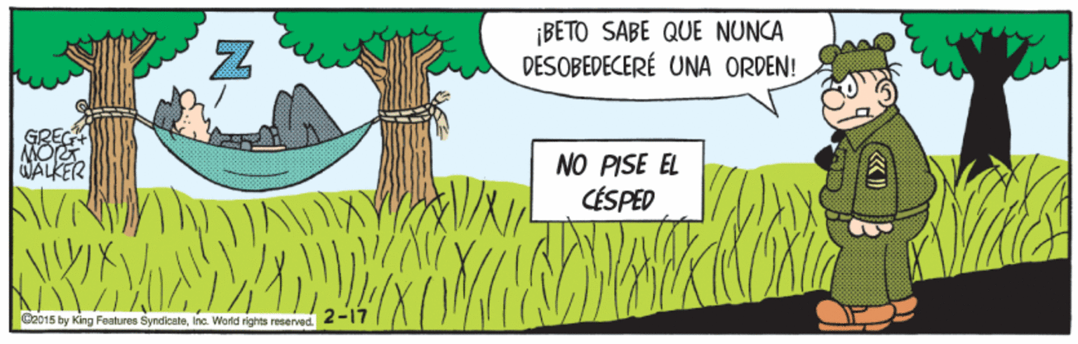 Tree OCR: ¡BETO SABE QUE NUNCA DESOBEDECERÉ UNA ORDEN! NO PISE EL CÉSPED D2015 by King Foatures SymdicateInc. Word ighta resenved 2-17 N- ¡BETO SABE QUE NUNCA DESOBEDECERÉ UNA ORDEN! NO PISE EL CÉSPED D2015 by King Foatures SymdicateInc. Word ighta resenved 2-17 N-