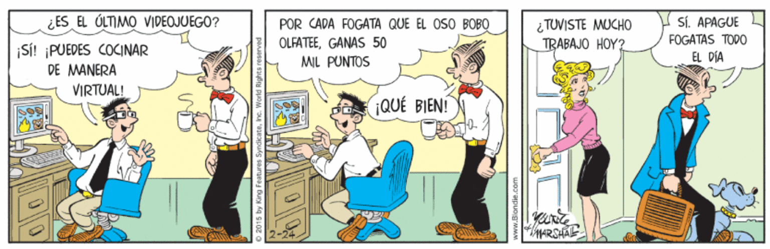 Conversation OCR: ¿ES EL ÚLTIMO VIDEOJUEGO? SÍ. APAGUE POR CADA FOGATA QUE EL OSO BOBO OLFATEEGANAS 50 MIL PUNTOS ¿TUVISTE MUCHO TRABAJO HOY? FÖGATAS TODO ¡SÍ! ¡PUEDES COCINAR DE MANERA EL DÍA VIRTUAL! ¡QUÉ BIEN! MARSHAL ¿ES EL ÚLTIMO VIDEOJUEGO? SÍ. APAGUE POR CADA FOGATA QUE EL OSO BOBO OLFATEEGANAS 50 MIL PUNTOS ¿TUVISTE MUCHO TRABAJO HOY? FÖGATAS TODO ¡SÍ! ¡PUEDES COCINAR DE MANERA EL DÍA VIRTUAL! ¡QUÉ BIEN! MARSHAL
