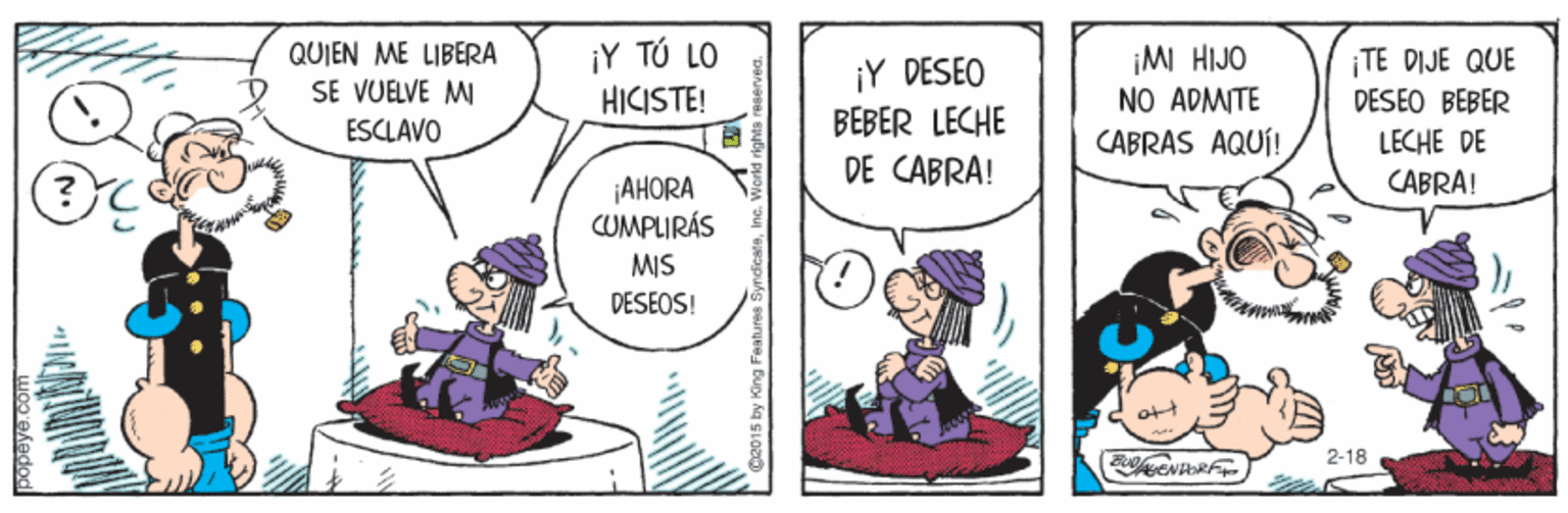 Rectangle OCR: ¡Y TÚ LO HICISTE! QUIEN ME LIBERA ¡MI HIJO NO ADMITE CABRAS AQUÍ! ¡TE DIJE QUE ¡Y DESEO BEBER LECHE DE CABRA! SE VUELVE MI DESEO BEBER ESCLAVO LECHE DE CABRA! AHORA CUMPLIRÁS MIS DESEOS! ott 2-18 ¡Y TÚ LO HICISTE! QUIEN ME LIBERA ¡MI HIJO NO ADMITE CABRAS AQUÍ! ¡TE DIJE QUE ¡Y DESEO BEBER LECHE DE CABRA! SE VUELVE MI DESEO BEBER ESCLAVO LECHE DE CABRA! AHORA CUMPLIRÁS MIS DESEOS! ott 2-18