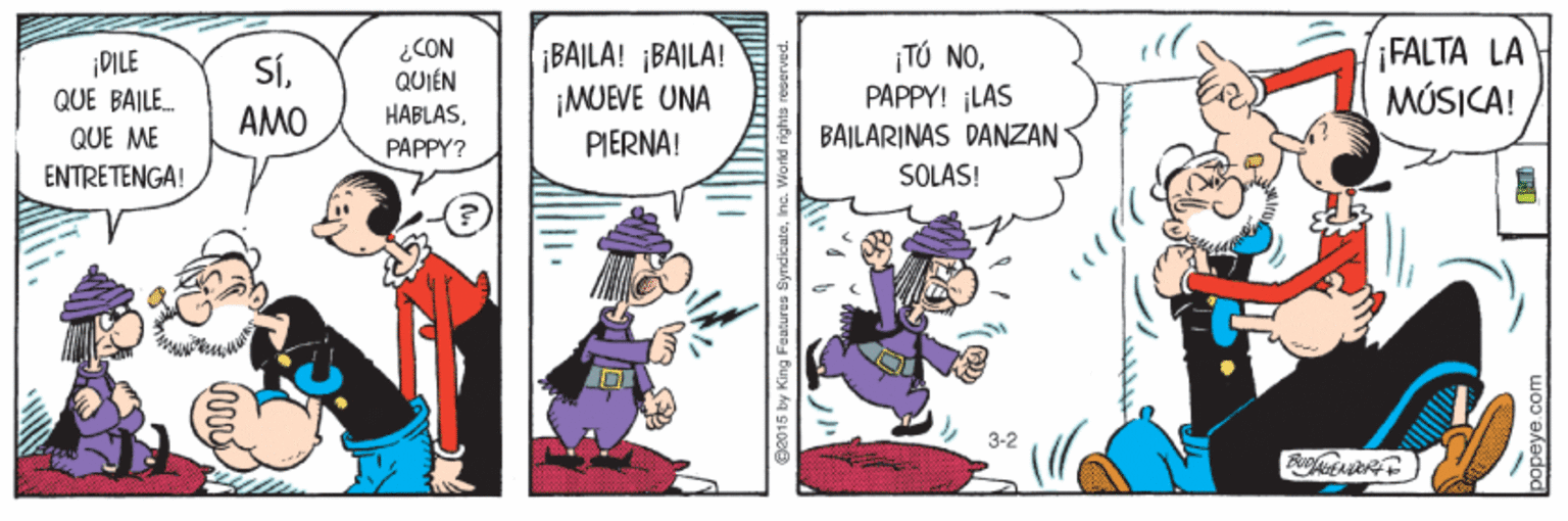 Parallel OCR: PILE QUE BAILE SÍAMO ¿CON QUIÉN HABLASPAPPY? ¡BAILA! ¡BAILA! ¡MUEVE UNA PIERNA! ¡TÚ NOPAPPY! ¡LAS BAILARINAS DANZAN FALTA LA MÚSICA! QUE ME ENTRETENGA! SOLAS! PILE QUE BAILE SÍAMO ¿CON QUIÉN HABLASPAPPY? ¡BAILA! ¡BAILA! ¡MUEVE UNA PIERNA! ¡TÚ NOPAPPY! ¡LAS BAILARINAS DANZAN FALTA LA MÚSICA! QUE ME ENTRETENGA! SOLAS!