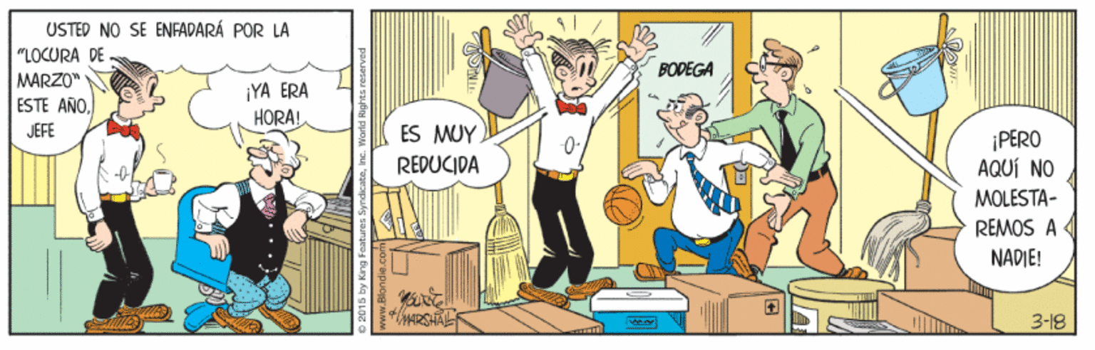Conversation OCR: USTED NO SE ENFADARÁ POR LA "LOCURA DE MARZO" ESTE AÑOFODEGA ¡YA ERA HORA! JEFE ES MUY ¡PERO AQUÍ NO MOLESTA- REMOS A 4 REDUCIDA NADIE! ARSHAL 3-18 USTED NO SE ENFADARÁ POR LA "LOCURA DE MARZO" ESTE AÑOFODEGA ¡YA ERA HORA! JEFE ES MUY ¡PERO AQUÍ NO MOLESTA- REMOS A 4 REDUCIDA NADIE! ARSHAL 3-18