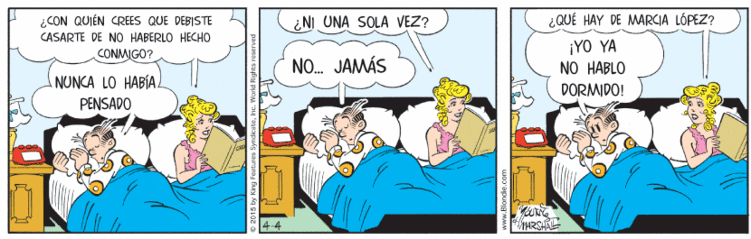 Parallel OCR: ¿ QUÉ HAY DE MARCIA LÓPEZ? ¿CON QUIÉN CREES QUE DEBISTE CASARTE DE NO HABERLO HECHO ¿NI UNA SOLA VEZ? ¡YO YA NO HABLO CONMIGO? NO. JAMÁS NUNCA LO HABÍA. DORMIDO! PENSADO ¿ QUÉ HAY DE MARCIA LÓPEZ? ¿CON QUIÉN CREES QUE DEBISTE CASARTE DE NO HABERLO HECHO ¿NI UNA SOLA VEZ? ¡YO YA NO HABLO CONMIGO? NO. JAMÁS NUNCA LO HABÍA. DORMIDO! PENSADO