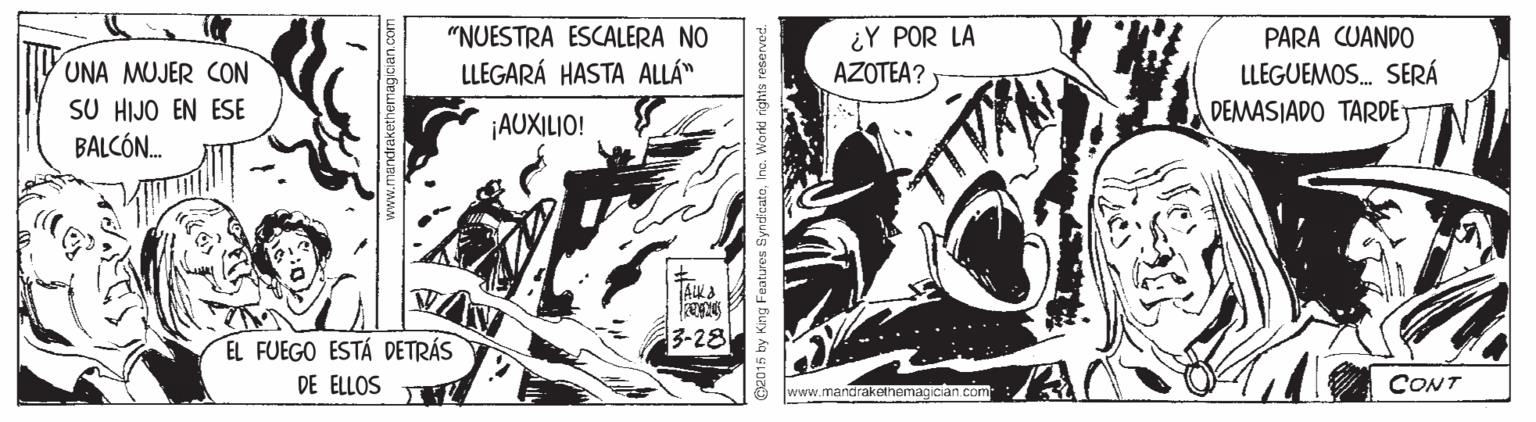 Drawing OCR: UNA MUJER CON SU HIJO EN ESE BALCÓN. "NUESTRA ESCALERA NO LLEGARÁ HASTA ALLÁ" ¿Y POR LA AZOTEA? PARA CUANDO LLEGUEMOS. SERÁ DEMASIADO TARDE ¡AUXILIO! 3-28 EL FUEGO ESTÁ DETRÁS DE ELLOS CONT www.marcrakelhemagician.com UNA MUJER CON SU HIJO EN ESE BALCÓN. "NUESTRA ESCALERA NO LLEGARÁ HASTA ALLÁ" ¿Y POR LA AZOTEA? PARA CUANDO LLEGUEMOS. SERÁ DEMASIADO TARDE ¡AUXILIO! 3-28 EL FUEGO ESTÁ DETRÁS DE ELLOS CONT www.marcrakelhemagician.com