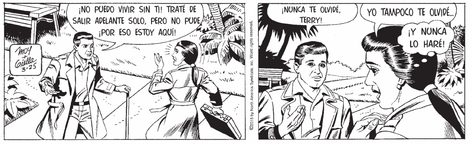 Style OCR: ¡NO PUEDO VIVIR SIN TI! TRATÉ DE SALIR ADELANTE SOLOPERO NO PUDE ¡NUNCA TE OLVIDÉYO TAMPOCO TE OLVIDÉ. TERRY! ¡POR ESO ESTOY AQUÍ! ¡Y NUNCA LO HARÉ! 3-25 teInc. Worid ights reservoc ¡NO PUEDO VIVIR SIN TI! TRATÉ DE SALIR ADELANTE SOLOPERO NO PUDE ¡NUNCA TE OLVIDÉYO TAMPOCO TE OLVIDÉ. TERRY! ¡POR ESO ESTOY AQUÍ! ¡Y NUNCA LO HARÉ! 3-25 teInc. Worid ights reservoc