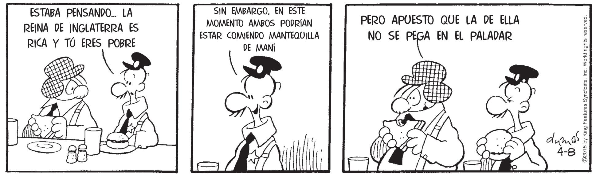 Finger OCR: SIN EMBARGOEN ESTE MOMENTO AMBOS PODRÍAN ESTAR COMIENDO MANTEQUILLA DE MANÍ ESTABA PENSANDO. LA REINA DE INGLATERRA ES RICA Y TÚ ERES POBRE PERO APUESTO QUE LA DE ELLA NO SE PEGA EN EL PALADAR dumas 4-8 SIN EMBARGOEN ESTE MOMENTO AMBOS PODRÍAN ESTAR COMIENDO MANTEQUILLA DE MANÍ ESTABA PENSANDO. LA REINA DE INGLATERRA ES RICA Y TÚ ERES POBRE PERO APUESTO QUE LA DE ELLA NO SE PEGA EN EL PALADAR dumas 4-8