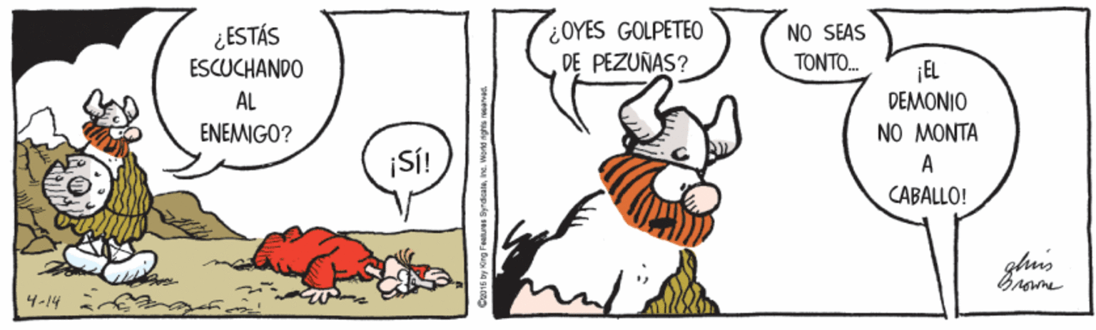 Line OCR: ¿ESTÁS ESCUCHANDO OYES GOLPETEO DE PEZUÑAS? NO SEAS TONTO. ¡EL AL DEMONIO ENEMIGO? NO MONTA ¡S! A CABALLO! 4-14 Ca0i5 by ông Fealures Byrdcateine. Wordd ¿ESTÁS ESCUCHANDO OYES GOLPETEO DE PEZUÑAS? NO SEAS TONTO. ¡EL AL DEMONIO ENEMIGO? NO MONTA ¡S! A CABALLO! 4-14 Ca0i5 by ông Fealures Byrdcateine. Wordd