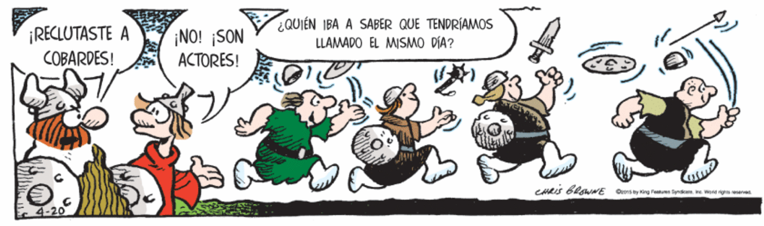 Illustration OCR: ¡RECLUTASTE A COBARDES! ¡NO! ¡SON ACTORES! ¿QUIÉN IBA A SABER QUE TENDRÍAMOS LLAMADO EL MISMO DIA? OconSying Faatu Synsas e Wa is sa 4-20 ¡RECLUTASTE A COBARDES! ¡NO! ¡SON ACTORES! ¿QUIÉN IBA A SABER QUE TENDRÍAMOS LLAMADO EL MISMO DIA? OconSying Faatu Synsas e Wa is sa 4-20