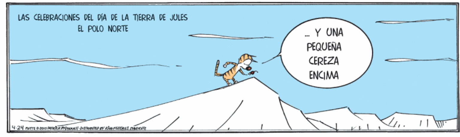 Illustration OCR: LAS CELEBRACIONES DEL DÍA DE LA TIERRA DE JULES EL POLO NORTE Y UNA PEQUEÑA CEREZA ENCIMA LAS CELEBRACIONES DEL DÍA DE LA TIERRA DE JULES EL POLO NORTE Y UNA PEQUEÑA CEREZA ENCIMA