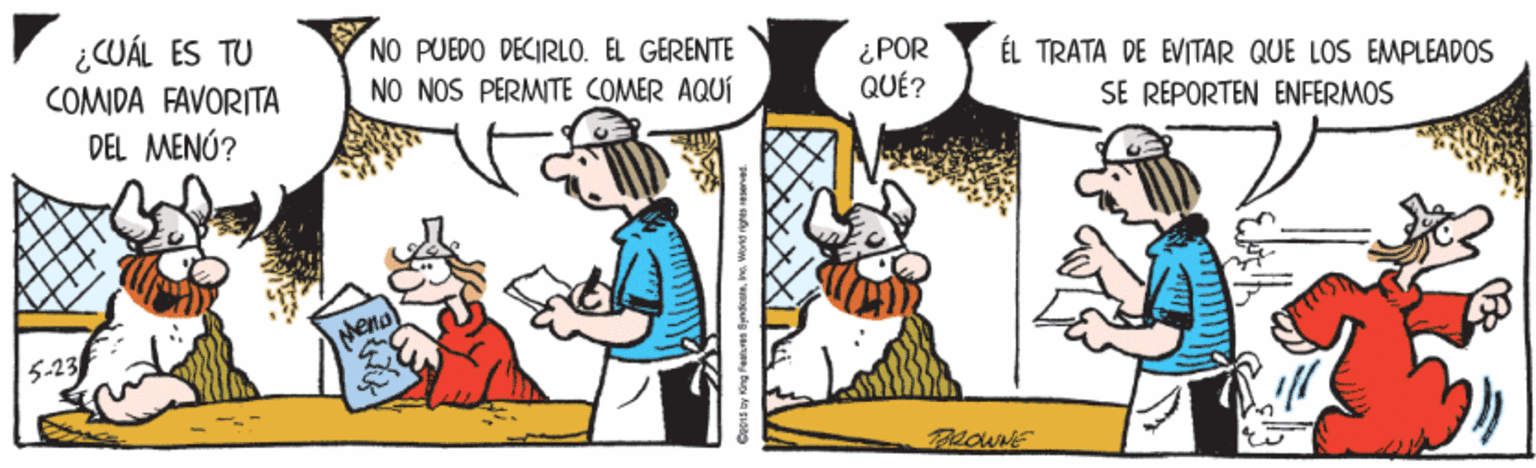 Sharing OCR: ¿WÁL ES TU COMIDA FAVORITA NO PUEDO DECIRLO. EL GERENTE ¿POR QUÉ? NO NOS PERMITE COMER AQUÍ ÉL TRATA DE EVITAR QUE LOS EMPLEADOS DEL MENÚ? SE REPORTEN ENFERMOS Mena 5-23 Co1s by King Fearures Ondcote¿WÁL ES TU COMIDA FAVORITA NO PUEDO DECIRLO. EL GERENTE ¿POR QUÉ? NO NOS PERMITE COMER AQUÍ ÉL TRATA DE EVITAR QUE LOS EMPLEADOS DEL MENÚ? SE REPORTEN ENFERMOS Mena 5-23 Co1s by King Fearures Ondcote