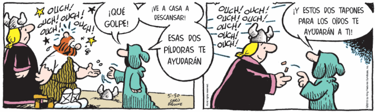 Font OCR: * OLICH! UCH!OUGH! OUCH! OUCH: OUCH! OUCH OUCH! oUCH! OUCH! ¡QUÉ ¡VE A CASA A ¡Y ÉSTOS DOS TAPONES PARA LOS OÍDOS TE AYUDARÁN A TI! DESCANSAR! GOLPE! ESAS DOS PÍLDORAS TE AYUDARÁN 5-30 * OLICH! UCH!OUGH! OUCH! OUCH: OUCH! OUCH OUCH! oUCH! OUCH! ¡QUÉ ¡VE A CASA A ¡Y ÉSTOS DOS TAPONES PARA LOS OÍDOS TE AYUDARÁN A TI! DESCANSAR! GOLPE! ESAS DOS PÍLDORAS TE AYUDARÁN 5-30