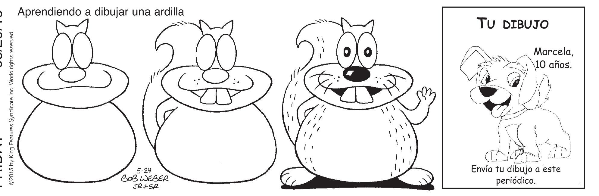 Gesture OCR: Aprendiendo a dibujar una ardilla TU DIBUJO Marcela10 años. 5-29 BOBWEBER Envía tu dibujo a este periódico. 02015 by King Features Syndicate Inc. World rights reserved. Aprendiendo a dibujar una ardilla TU DIBUJO Marcela10 años. 5-29 BOBWEBER Envía tu dibujo a este periódico. 02015 by King Features Syndicate Inc. World rights reserved.