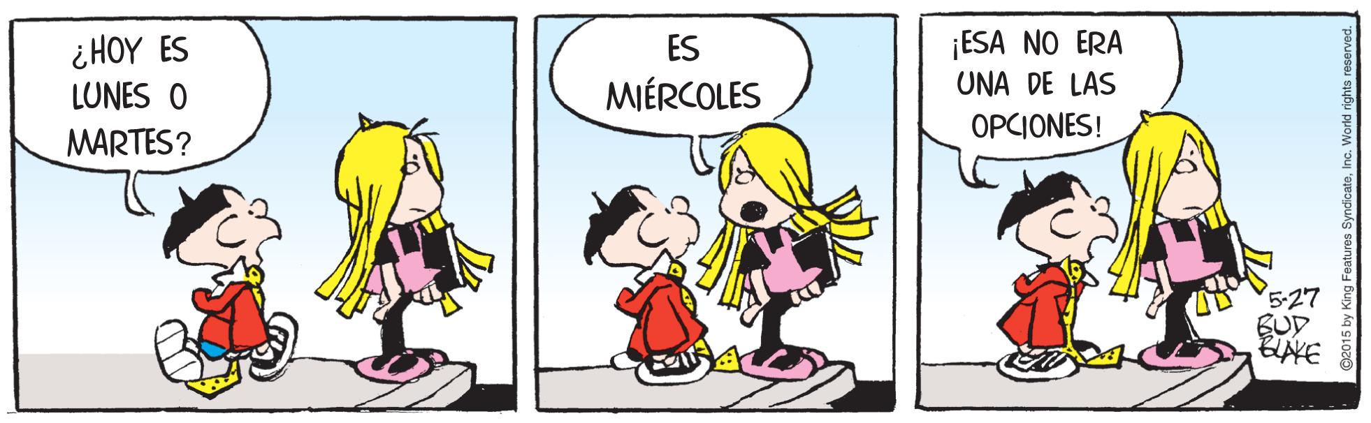 Font OCR: ¡ESA NO ERA UNA DE LAS ¿ HOY ES ES LUNES O MIÉRCOLES OPCIONES! MARTES? 5-27 BUD BLAKE ¡ESA NO ERA UNA DE LAS ¿ HOY ES ES LUNES O MIÉRCOLES OPCIONES! MARTES? 5-27 BUD BLAKE