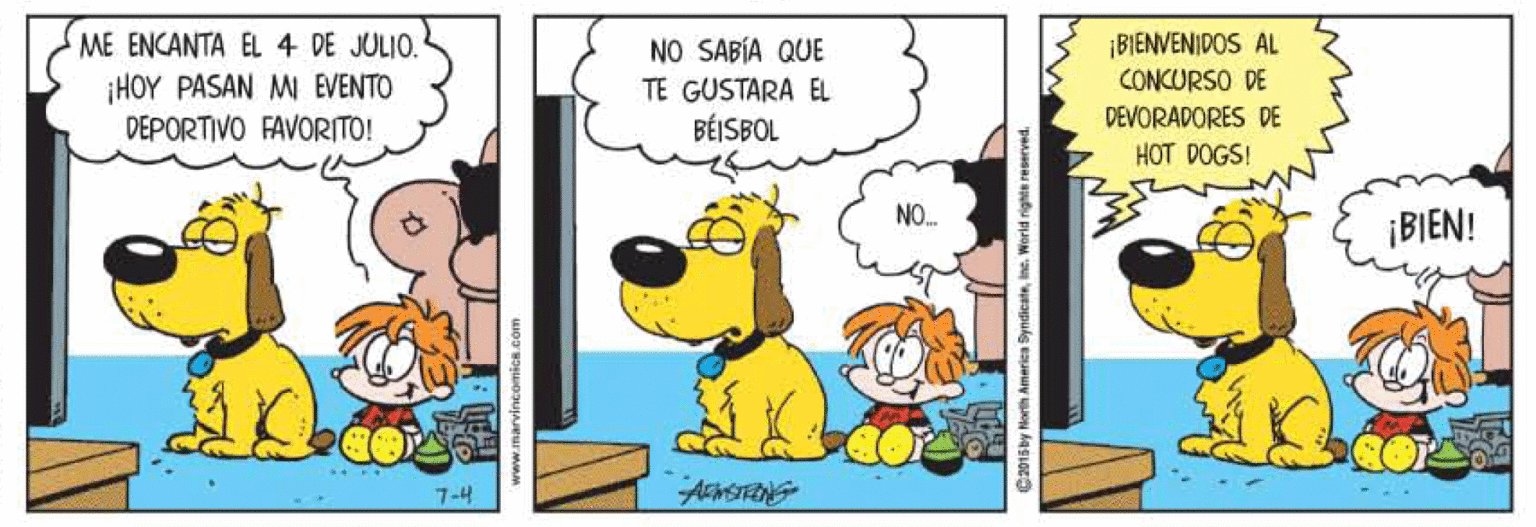 Rectangle OCR: ¡BIENVENIDOS AL CONCURSO DE DEVORADORES DE ME ENCANTA EL 4 DE JULIO. NO SABÍA QUE ¡HOY PASAN MI EVENTO DEPORTIVO FAVORITO! TE GUSTARA EL BÉISBOL HOT DOGS! NO. ¡BIEN! 7-4 ASTENG ¡BIENVENIDOS AL CONCURSO DE DEVORADORES DE ME ENCANTA EL 4 DE JULIO. NO SABÍA QUE ¡HOY PASAN MI EVENTO DEPORTIVO FAVORITO! TE GUSTARA EL BÉISBOL HOT DOGS! NO. ¡BIEN! 7-4 ASTENG