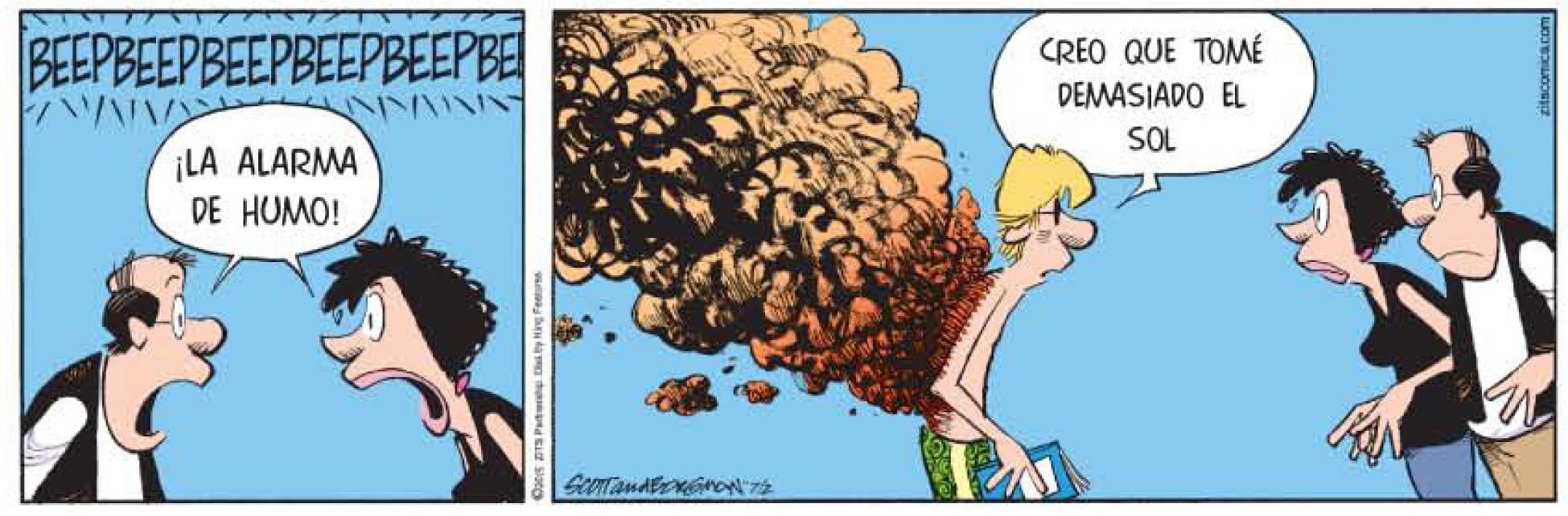Fictional character OCR: BEEPBEEPBEEPBEEPBEEPBE CREO QUE TOMÉ DEMASIADO EL SOL ¡LA ALARMA DE HUMO! BEEPBEEPBEEPBEEPBEEPBE CREO QUE TOMÉ DEMASIADO EL SOL ¡LA ALARMA DE HUMO!