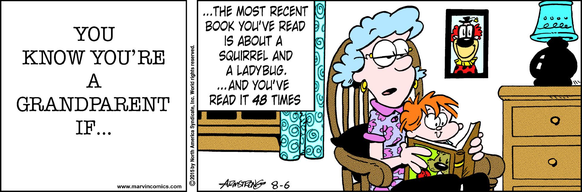 Parallel OCR: ...THE MOST RECENT BOOK YOU'VE READ DO IS ABOUT A SQUIRREL AND A LADYBUG. ... AND YOU'VE READ IT 48 TIMES eele YOU ?NOW YOURE A GRANDPARENT IF... ANSTRING 8-6 www.marvincomics.com 2015 by North America ...THE MOST RECENT BOOK YOU'VE READ DO IS ABOUT A SQUIRREL AND A LADYBUG. ... AND YOU'VE READ IT 48 TIMES eele YOU ?NOW YOURE A GRANDPARENT IF... ANSTRING 8-6 www.marvincomics.com 2015 by North America