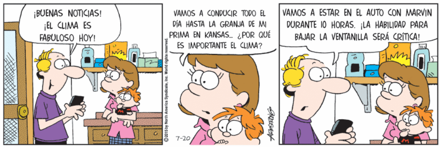 Gesture OCR: VAMOS A ESTAR EN EL AUTO CON MARVIN BUENAS NOTICIAS! EL CLIMA ES FABULOSO HOY! VAMOS A CONDUCIR TODO EL DÍA HASTA LA GRANJA DE MI PRIMA EN KANSAS. ¿POR QUÉ ES IMPORTANTE EL CLIMA? DURANTE 10 HORAS. ¡LA HABILIDAD PARA BAJAR LA VENTANILLA SERÁ CRÍTICA! 7-20 ? VAMOS A ESTAR EN EL AUTO CON MARVIN BUENAS NOTICIAS! EL CLIMA ES FABULOSO HOY! VAMOS A CONDUCIR TODO EL DÍA HASTA LA GRANJA DE MI PRIMA EN KANSAS. ¿POR QUÉ ES IMPORTANTE EL CLIMA? DURANTE 10 HORAS. ¡LA HABILIDAD PARA BAJAR LA VENTANILLA SERÁ CRÍTICA! 7-20 ?