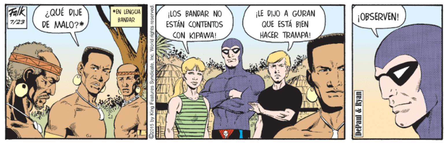 Font OCR: Falk 7/23 ¿QUÉ DIJE DE MALO?* *EN LENGUA ¡LOS BANDAR NO ESTÁN CONTENTOS CON KIPAWA! ¡LE DIJO A GURAN QUE ESTÁ BIEN ¡OBSERVEN! BANDAR HACER TRAMPA! N E ? DePaul & Ryan Falk 7/23 ¿QUÉ DIJE DE MALO?* *EN LENGUA ¡LOS BANDAR NO ESTÁN CONTENTOS CON KIPAWA! ¡LE DIJO A GURAN QUE ESTÁ BIEN ¡OBSERVEN! BANDAR HACER TRAMPA! N E ? DePaul & Ryan