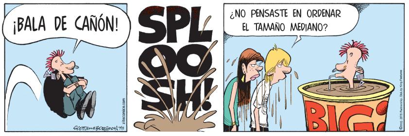 Drawing OCR: SPL ¿NO PENSASTE EN ORDENAR EL TAMAÑO MEDIANO? ¡BALA DE CAÑÓN! SH! BIG SPL ¿NO PENSASTE EN ORDENAR EL TAMAÑO MEDIANO? ¡BALA DE CAÑÓN! SH! BIG