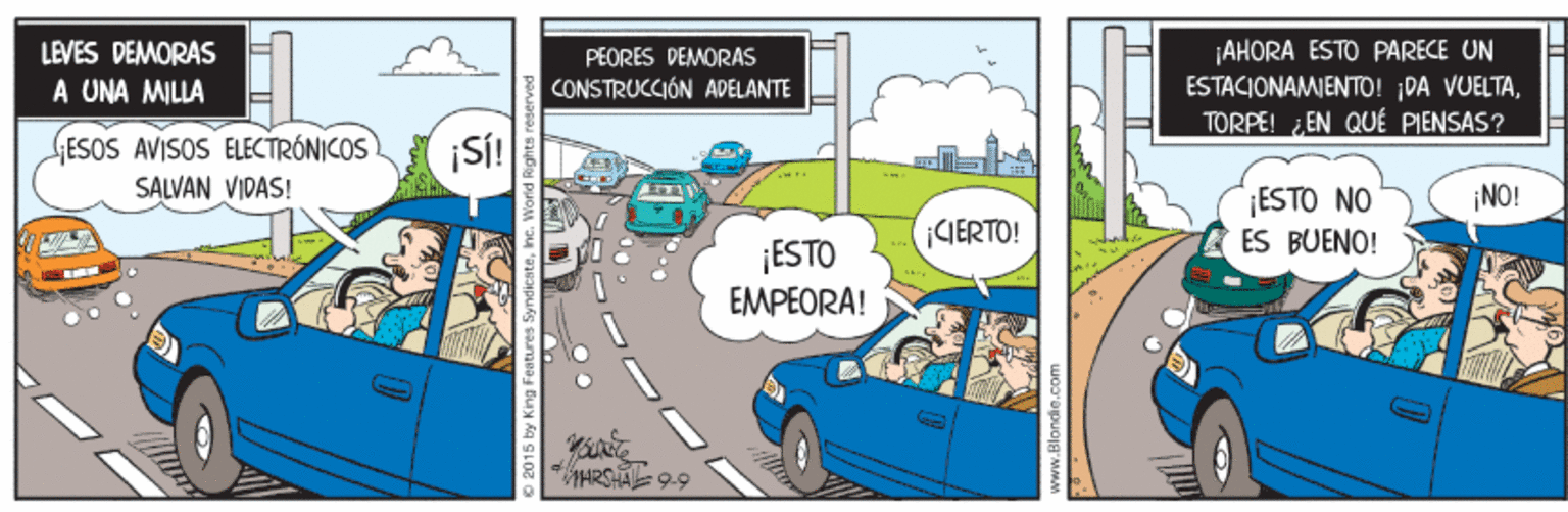 Art OCR: AHORA ESTO PARECE UN ESTACIONAMIENTO! DA VUELTATORPE! ¿EN QUÉ PIENSAS? LEVES DEMORAS PEORES DEMORAS A UNA MILLA CONSTRUCCIÓN ADELANTE ESOS AVISOS ELECTRÓNICOS SÍ! SALVAN VIDAS! ESTO NO ES BUENO! ¡NO! ¡CERTO! ¡ESTO EMPEORA! THRSHAE 9-9 AHORA ESTO PARECE UN ESTACIONAMIENTO! DA VUELTATORPE! ¿EN QUÉ PIENSAS? LEVES DEMORAS PEORES DEMORAS A UNA MILLA CONSTRUCCIÓN ADELANTE ESOS AVISOS ELECTRÓNICOS SÍ! SALVAN VIDAS! ESTO NO ES BUENO! ¡NO! ¡CERTO! ¡ESTO EMPEORA! THRSHAE 9-9