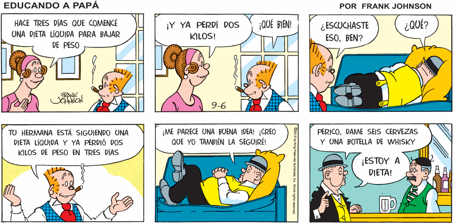 Sharing OCR: PANCHO¿ME ¡ESTÁS EDUCANDO A SONRIENDO! NOTAS ALGO PAPA DIFERENTE? FRANK JOHNSON HACE TRES DÍAS QUE COMENCÉ UNA DIETA LÍQUIDA PARA BAJAR DE PESO ¡Y YA PERDÍ DOS ¡QUÉ BIEN! ¿ESCUCHASTE ESOBEN? ¿ QUÉ? KILOS! TPANK 9-6 TU HERMANA ESTÁ SIGUJENDO UNA DIETA LÍQUIDA Y YA PERDIÓ DOS KILOS DE PES0 EN TRES DÍAS ¡ME PARECE UNA BUENA IDEA! CREO QUE YO TAMBIÉN LA SEGUIRÉ! PERICODAME SEIS CERVEZAS Y UNA BOTELLA DE WHISKY ¡ESTOY A DIETA! PANCHO¿ME ¡ESTÁS EDUCANDO A SONRIENDO! NOTAS ALGO PAPA DIFERENTE? FRANK JOHNSON HACE TRES DÍAS QUE COMENCÉ UNA DIETA LÍQUIDA PARA BAJAR DE PESO ¡Y YA PERDÍ DOS ¡QUÉ BIEN! ¿ESCUCHASTE ESOBEN? ¿ QUÉ? KILOS! TPANK 9-6 TU HERMANA ESTÁ SIGUJENDO UNA DIETA LÍQUIDA Y YA PERDIÓ DOS KILOS DE PES0 EN TRES DÍAS ¡ME PARECE UNA BUENA IDEA! CREO QUE YO TAMBIÉN LA SEGUIRÉ! PERICODAME SEIS CERVEZAS Y UNA BOTELLA DE WHISKY ¡ESTOY A DIETA!