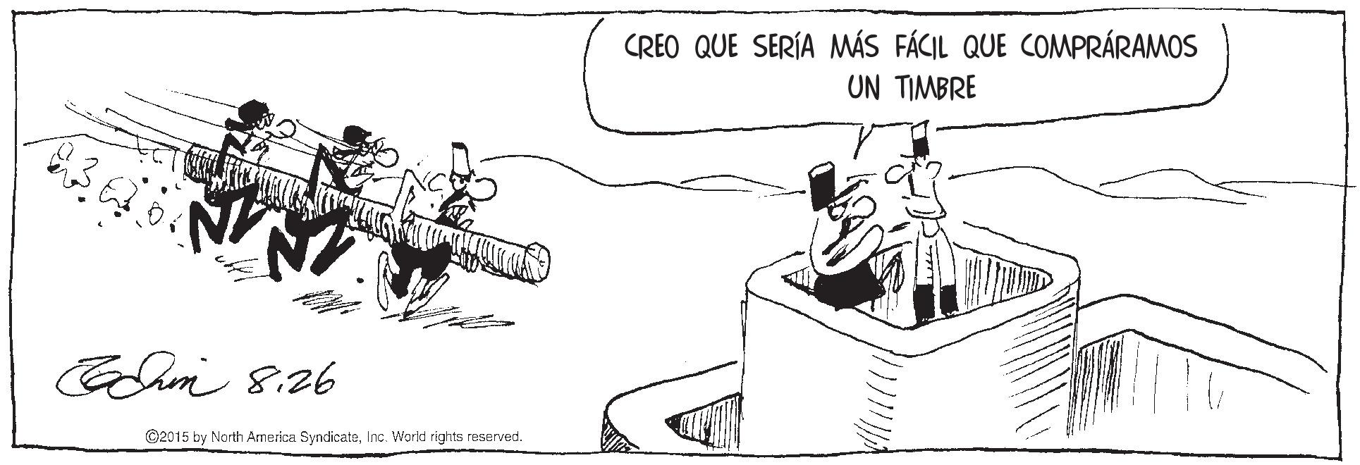 Line OCR: CREO QUE SERÍA MÁS FÁCIL QUE COMPRÁRAMOS UN TIMBRE ? Smi 8:26 ©2015 by North America SyndicateInc. Warld rights reserved. CREO QUE SERÍA MÁS FÁCIL QUE COMPRÁRAMOS UN TIMBRE ? Smi 8:26 ©2015 by North America SyndicateInc. Warld rights reserved.