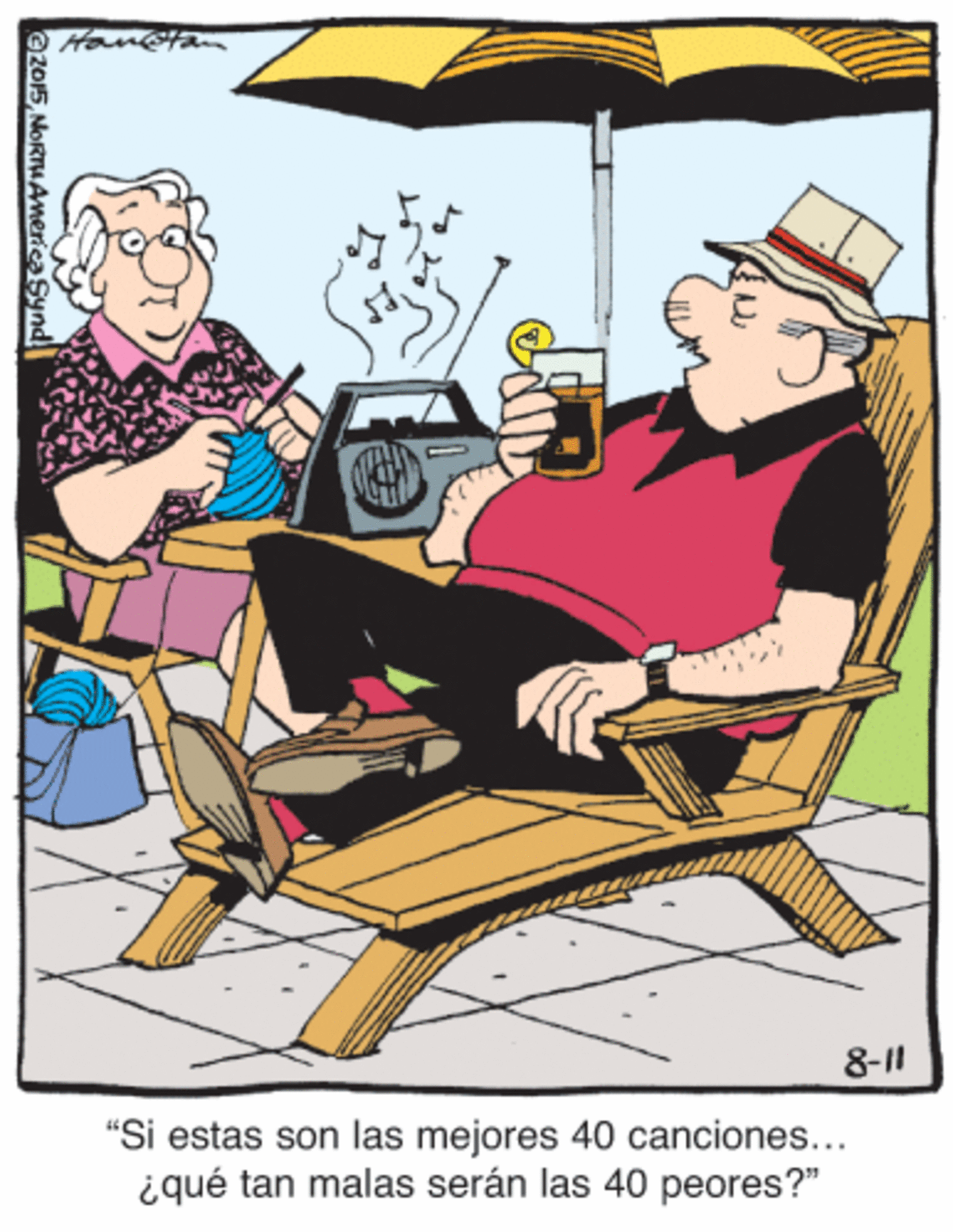 Chair OCR: 8-11 "Si estas son las mejores 40 canciones... iqué tan malas serán las 40 peores?" eZO15NoRTHAmerica SyndI 8-11 "Si estas son las mejores 40 canciones... iqué tan malas serán las 40 peores?" eZO15NoRTHAmerica SyndI