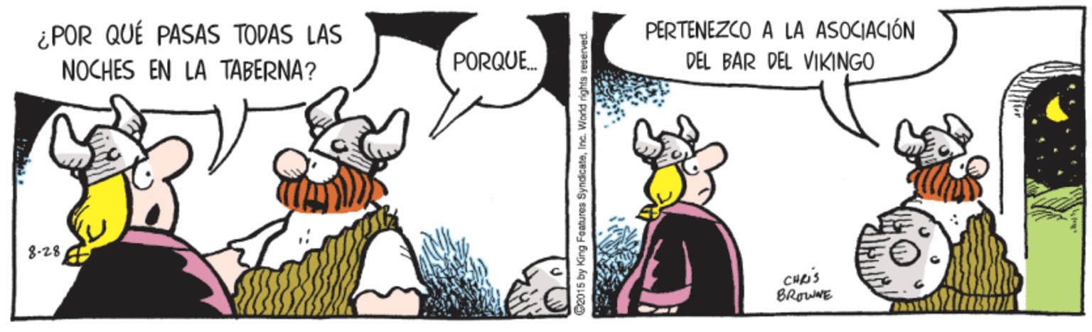 Interaction OCR: ¿ POR QUÉ PASAS TODAS LAS PERTENEZCO A LA ASOCIACIÓN NOCHES EN LA TABERNA? PORQUE. DEL BAR DEL VIKINGO 8-28 CHA'S BROWNE ¿ POR QUÉ PASAS TODAS LAS PERTENEZCO A LA ASOCIACIÓN NOCHES EN LA TABERNA? PORQUE. DEL BAR DEL VIKINGO 8-28 CHA'S BROWNE