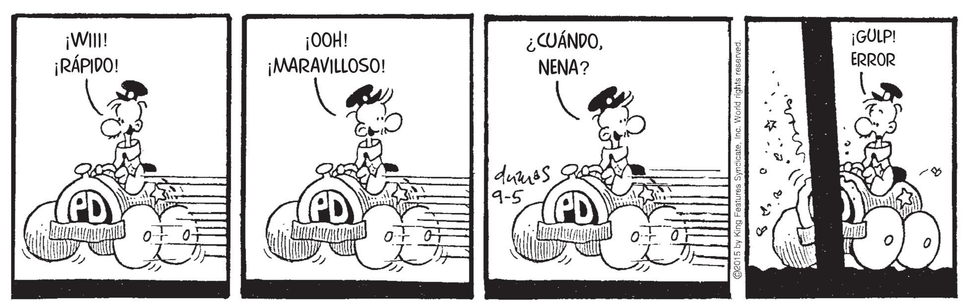 Illustration OCR: ¿CUÁNDONENA? ¡WIlI! ¡GULP! |00H! ¡MARAVILLOSO! ERROR ¡RÁPIDO! dunes 9-5 ¿CUÁNDONENA? ¡WIlI! ¡GULP! |00H! ¡MARAVILLOSO! ERROR ¡RÁPIDO! dunes 9-5
