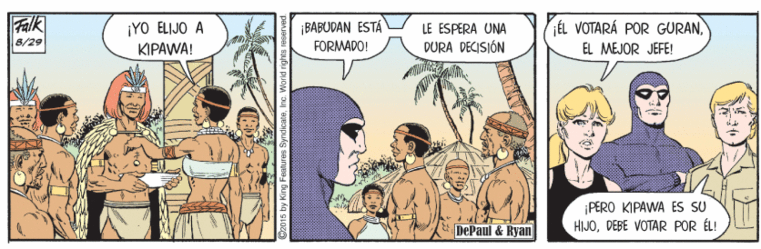 Fiction OCR: Falk ¡YO ELIJO A KIPAWA! ¡BABUDAN ESTÁ FORMADO! ÉL VOTARÁ POR GÜRANÉL MEJOR JEFE! LE ESPERA UNA 8/29 DURA DECISIÓN ¡PERO KIPAWA ES SU HIJODEBE VOTAR POR ÉL! DePaul &Ryan Falk ¡YO ELIJO A KIPAWA! ¡BABUDAN ESTÁ FORMADO! ÉL VOTARÁ POR GÜRANÉL MEJOR JEFE! LE ESPERA UNA 8/29 DURA DECISIÓN ¡PERO KIPAWA ES SU HIJODEBE VOTAR POR ÉL! DePaul &Ryan