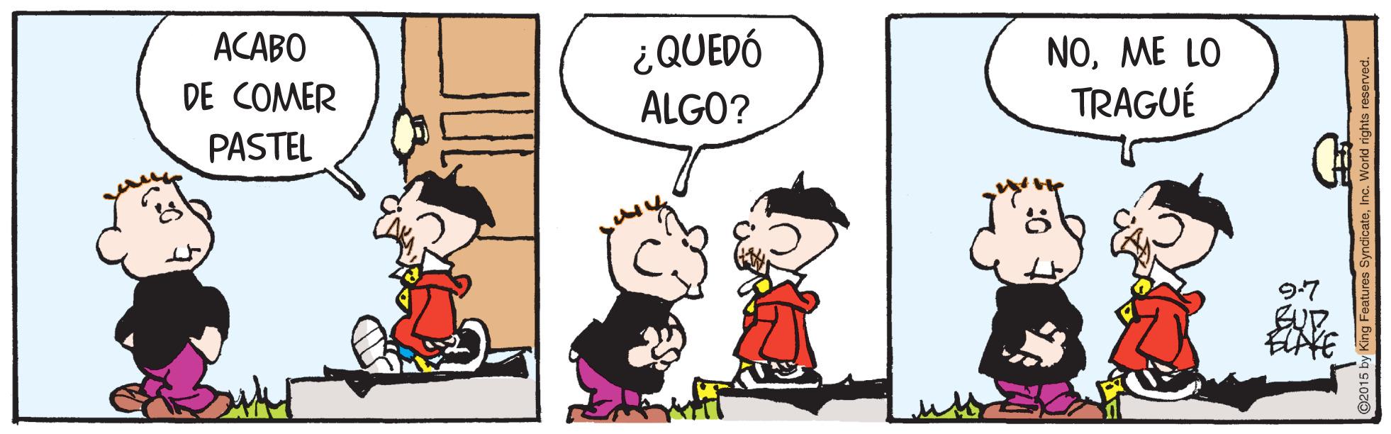 Art OCR: ¿ QUEDÓ ALGO? ????? NOME LO TRAGUÉ DE COMER PASTEL 9-7 EANE ¿ QUEDÓ ALGO? ????? NOME LO TRAGUÉ DE COMER PASTEL 9-7 EANE
