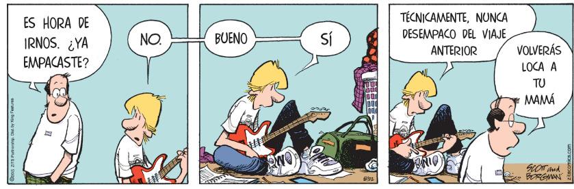 Musical instrument OCR: ES HORA DE IRNOS. ¿YA EMPACASTE? TÉCNICAMENTENUNCA DESEMPACO DÉL VIAJE NO. BUENO SÍ ANTERIOR VOLVERÁS LOCA A TU MAMÁ WO SCOT aud RGMAN ES HORA DE IRNOS. ¿YA EMPACASTE? TÉCNICAMENTENUNCA DESEMPACO DÉL VIAJE NO. BUENO SÍ ANTERIOR VOLVERÁS LOCA A TU MAMÁ WO SCOT aud RGMAN